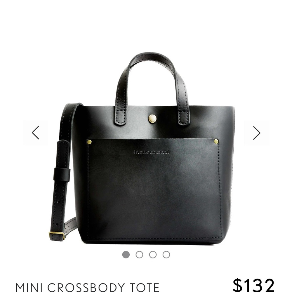 Portland Leather Black Crossbody Bag